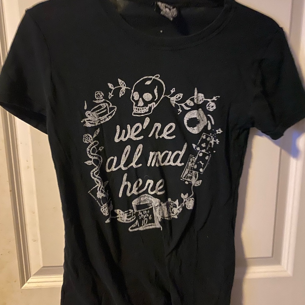 Alice in Wonderland we’re all mad here tshirt
